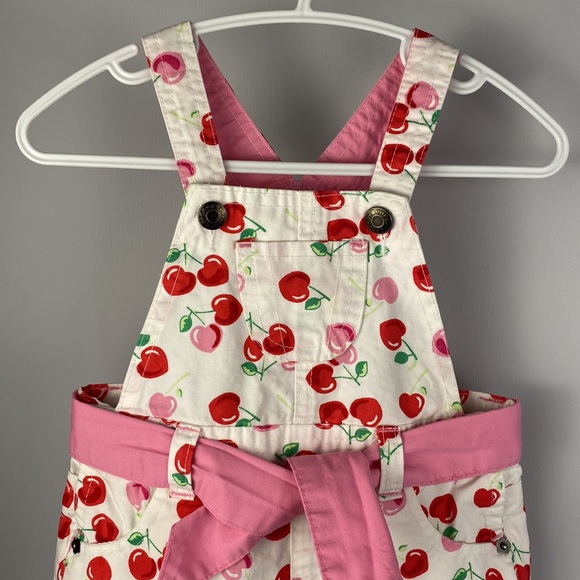 George Heart Shaped Cherry Print Jumper Dress 3-6 Months - Picture 2 of 10